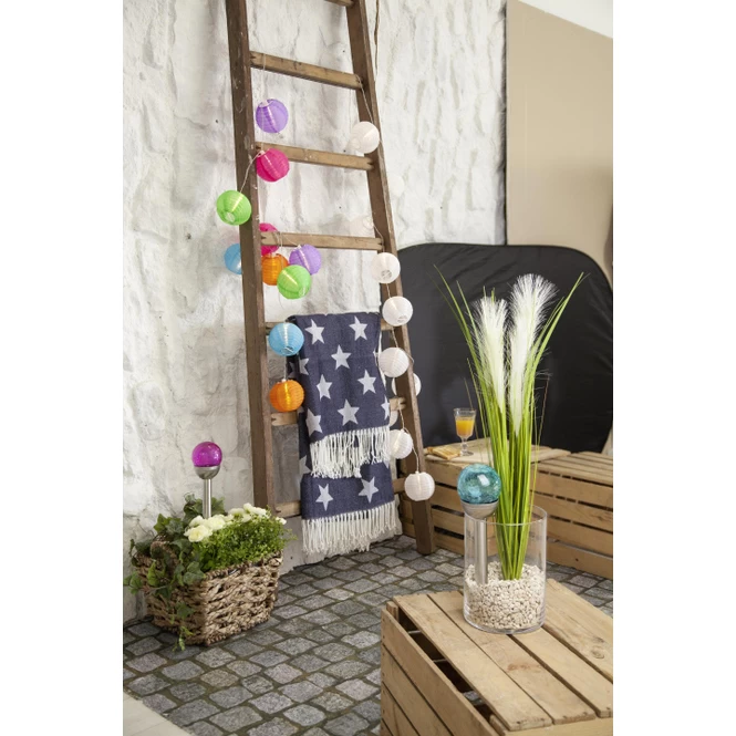 10er Solarlichterkette - Lampions - 170 Cm - Weiß 1 10er Solarlichterkette - Lampions - 170 Cm - Weiß