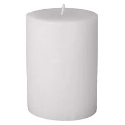 Stumpenkerze - Rustic - Ca. 7 X 8 Cm - Weiß