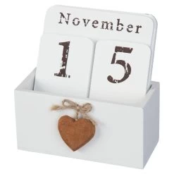 Steckkalender - Aus Holz - Ca. 14 X 6,5 X 15 Cm -Dekorieren Verkauf Geschäft 1631