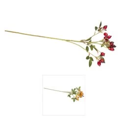 Hagebuttenzweig - Ca. 54 Cm - Verschiedene Farben -Dekorieren Verkauf Geschäft 199029 0 neu