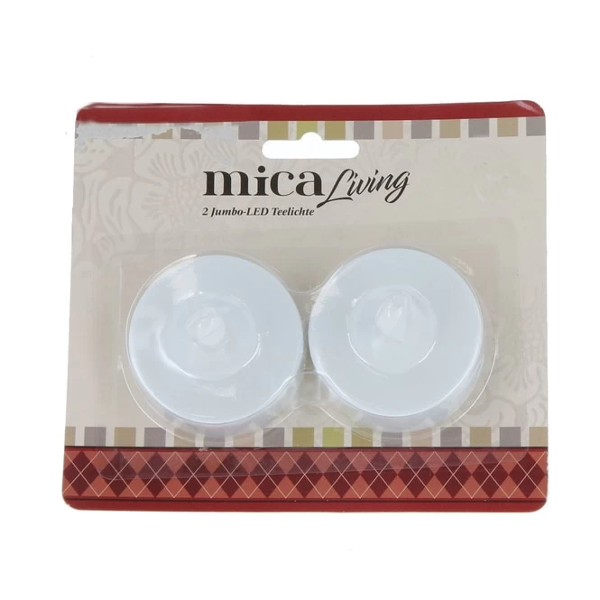 2 Jumbo LED Teelichte - Ca. 5,9 X 5 Cm 1 2 Jumbo LED Teelichte - Ca. 5,9 X 5 Cm