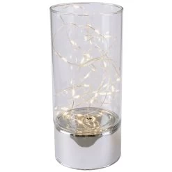 LED-Zylinder - Aus Glas - Ca. 9 X 20 Cm