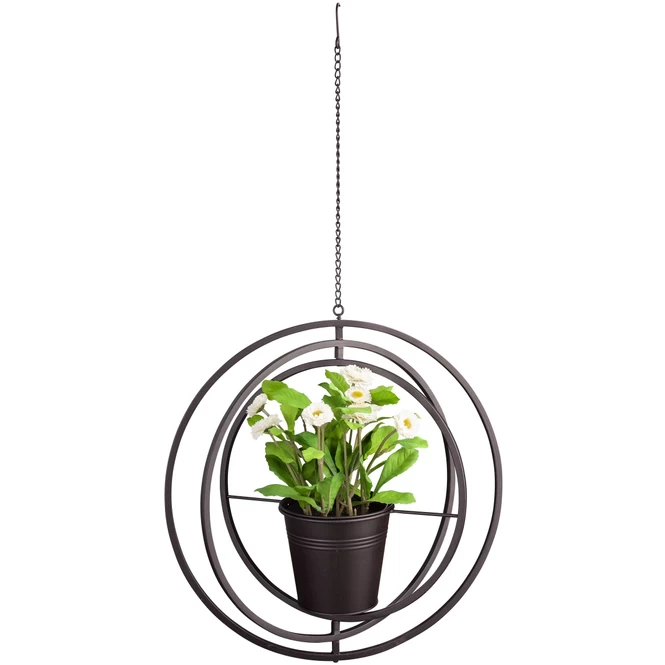 Blumenampel - Ca. 39 X 13 X 76,5 Cm - Schwarz 1 Blumenampel - Ca. 39 X 13 X 76,5 Cm - Schwarz