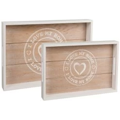 Tablett - I Love My Home - Aus Holz - Verschiedene Größen -Dekorieren Verkauf Geschäft 206442 206443