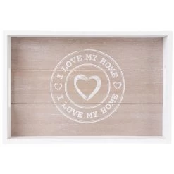 Tablett - I Love My Home - Aus Holz - Verschiedene Größen