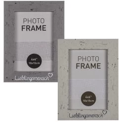 Bilderrahmen - Lieblingsmensch - Aus Holz - 14 X 19 X 1,5 Cm - 1 Stück