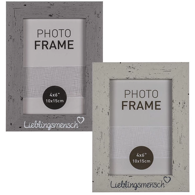 Bilderrahmen - Lieblingsmensch - Aus Holz - 14 X 19 X 1,5 Cm - 1 Stück 1 Bilderrahmen - Lieblingsmensch - Aus Holz - 14 X 19 X 1,5 Cm - 1 Stück