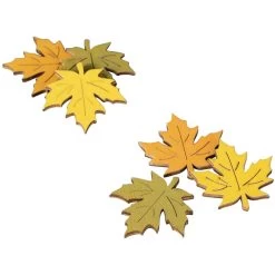 Streudeko - Herbstlaub - Aus Holz - 24 Stück