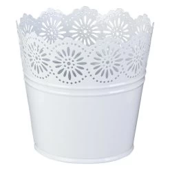 Pflanztopf - Spitze - Weiß - Verschiedene Größen
