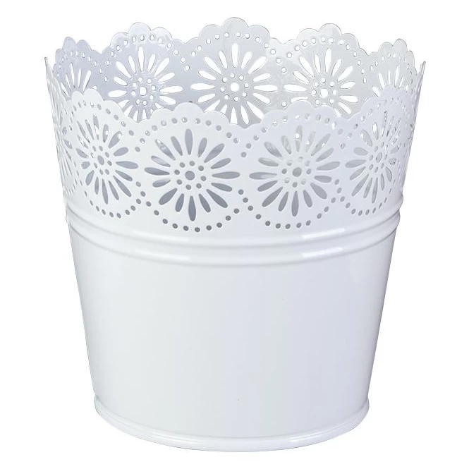 Pflanztopf - Spitze - Weiß - Verschiedene Größen 1 Pflanztopf - Spitze - Weiß - Verschiedene Größen