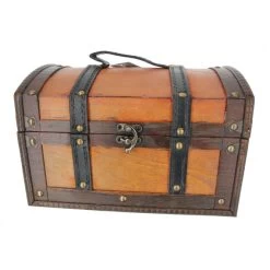 Truhe - L - Rotbraun - Aus Holz - Ca. 26 X 19 X 17 Cm