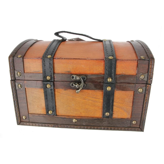 Truhe - L - Rotbraun - Aus Holz - Ca. 26 X 19 X 17 Cm 1 Truhe - L - Rotbraun - Aus Holz - Ca. 26 X 19 X 17 Cm