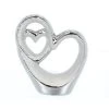Standdeko - Herzsilhouetten - Aus Keramik - Ca. 13 X 4,5 X 14,5 Cm - Silber