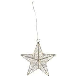 10er LED-Stern - Silber - Verschiedene Größen