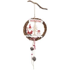 Dekohänger - Kranz - Aus Weide - Ca. 17 X 2 X 42 Cm