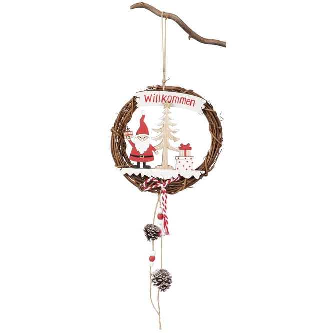 Dekohänger - Kranz - Aus Weide - Ca. 17 X 2 X 42 Cm 1 Dekohänger - Kranz - Aus Weide - Ca. 17 X 2 X 42 Cm