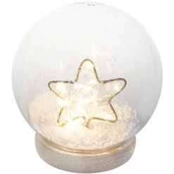 LED-Kugel - Stern - Aus Glas - Ø = Ca. 15 Cm