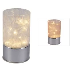 15er LED-Zylinder - Aus Glas - Ca. 8 X 15 Cm - Verschiedene Farben -Dekorieren Verkauf Geschäft 219135 219136 0