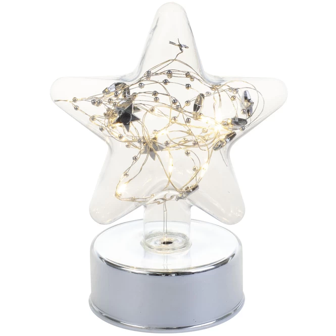 LED-Standdeko - Stern - Aus Glas - Ca. 12 X 8 X 16 Cm 2 LED-Standdeko - Stern - Aus Glas - Ca. 12 X 8 X 16 Cm – Bild 2
