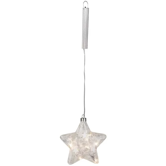 LED-Stern - Aus Glas - Ca. 14 X 5 X 15 Cm 1 LED-Stern - Aus Glas - Ca. 14 X 5 X 15 Cm