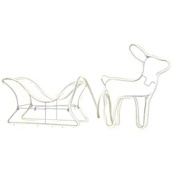 LED-Rentier Mit Schlitten - 77,5 X 5 X 65,5 Cm