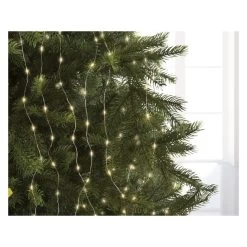 408er LED-Lichterdraht - Ca. 180 Cm - Silber -Dekorieren Verkauf Geschäft 219431 5 neu