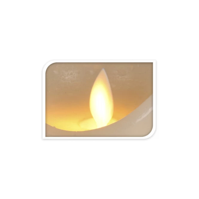 LED-Kerze - Aus Echtwachs - Ca. 7,5 X 10 Cm - Elfenbein 1 LED-Kerze - Aus Echtwachs - Ca. 7,5 X 10 Cm - Elfenbein