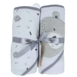 Badeset 2tlg. - Kapuzenbadetuch - Bär