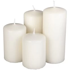 Stufenkerzen - Ø = Ca. 5 Cm - 4 Stück - Weiß -Dekorieren Verkauf Geschäft 222666 1