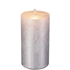 Stumpenkerze - Nova - Ca. 6 X 11 Cm - Grau