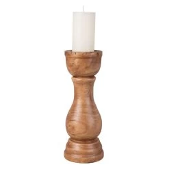 Kerzenständer - Aus Holz - Ca. 13 X 34 Cm