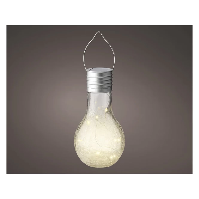 LED-Solarglühbirne - Aus Glas - Ca. 9 X 17 Cm 1 LED-Solarglühbirne - Aus Glas - Ca. 9 X 17 Cm