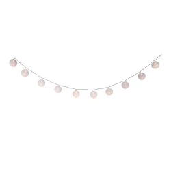 10er LED-Kugellichterkette - Ø = Ca. 6 Cm - Weiß