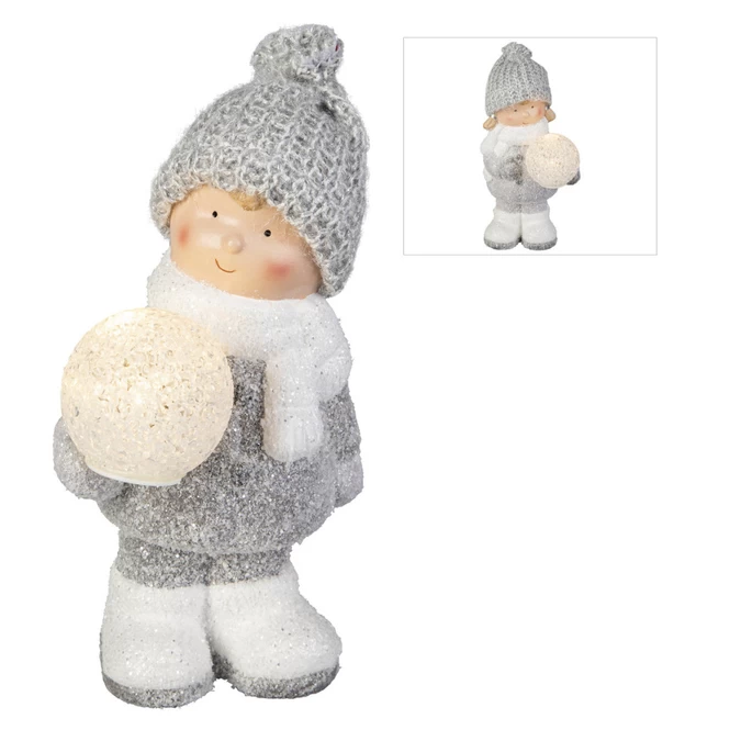 Winterkind - Aus Terrakotta - Ca. 12,5 X 11,5 X 23 Cm - 1 Stück 1 Winterkind - Aus Terrakotta - Ca. 12,5 X 11,5 X 23 Cm - 1 Stück