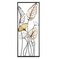 Wanddeko - Blätter - Ca. 34,5 X 2,5 X 91 Cm