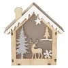 LED-Haus - Aus Holz - Ca. 13 X 4,5 X 13,5 Cm