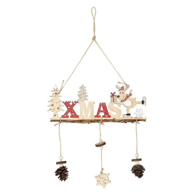 Dekohänger - XMAS - Aus Holz - Ca. 46 X 26 Cm 1 Dekohänger - XMAS - Aus Holz - Ca. 46 X 26 Cm