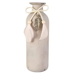 Vase - Federn - Aus Glas - Ca. 5,5 X 16,5 Cm