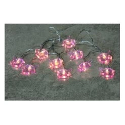 10er LED-Lichterkette - Einhörner - Ca. 135 Cm - Rosa