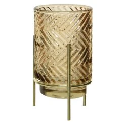 Teelichtglas - Ca. 9 X 15,5 Cm - 1 Stück - Braun 11 Teelichtglas - Ca. 9 X 15,5 Cm - 1 Stück - Braun -Dekorieren Verkauf Geschäft 230015 8720093381238 kaemingk teelichthalter auf fuss 01