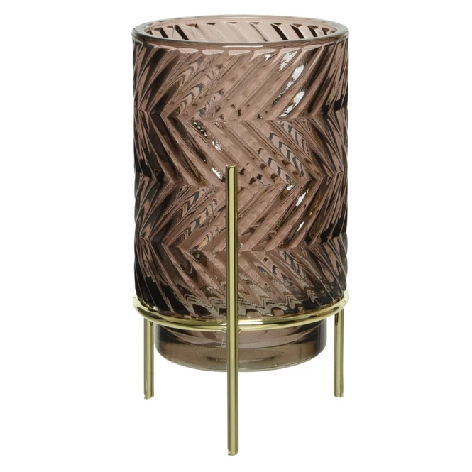 Teelichtglas - Ca. 9 X 15,5 Cm - 1 Stück - Braun 1 Teelichtglas - Ca. 9 X 15,5 Cm - 1 Stück - Braun