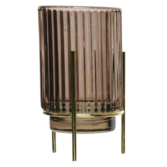 Teelichtglas - Ca. 9 X 15,5 Cm - 1 Stück - Braun 2 Teelichtglas - Ca. 9 X 15,5 Cm - 1 Stück - Braun – Bild 2