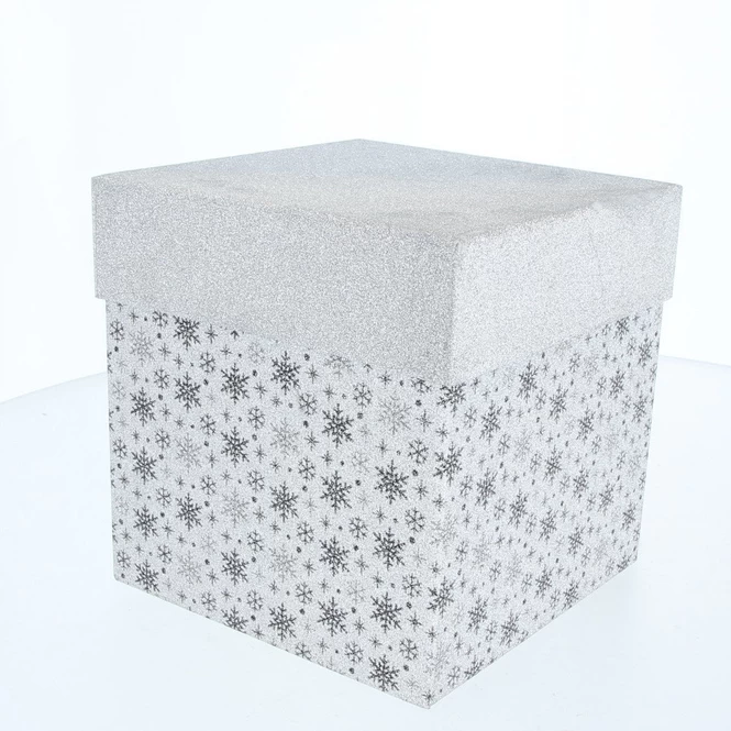 Geschenkbox Schneeflocke Silber - Ca. 14 X 14 X 14 Cm 1 Geschenkbox Schneeflocke Silber - Ca. 14 X 14 X 14 Cm