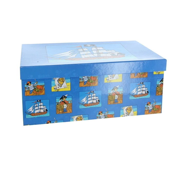 Geschenkbox - S - Pirat Blau - Aus Papier - Ca. 20 X 12,5 X 7,5 Cm 1 Geschenkbox - S - Pirat Blau - Aus Papier - Ca. 20 X 12,5 X 7,5 Cm