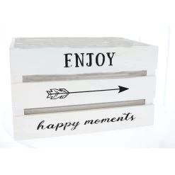 Box L - Weiß - Aus Holz - Ca. 35 X 23 X 21 Cm