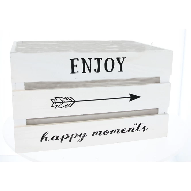 Box S - Weiß - Aus Holz - Ca. 25 X 14 X 10 Cm 1 Box S - Weiß - Aus Holz - Ca. 25 X 14 X 10 Cm