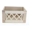 Box - Geflochtene Seiten - Aus Holz - Ca. 35 X 25 X 18 Cm