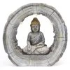 LED-Buddha - Aus Magnesia - Ca. 40 X 14 X 39 Cm