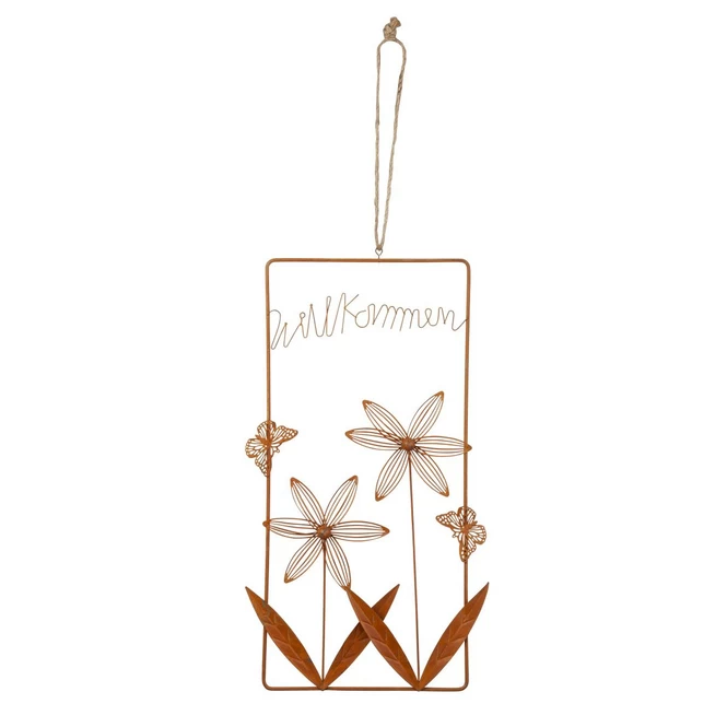 Dekohänger - Willkommen - Rostoptik - Aus Metall - Ca. 22 X 1,5 X 38,5 Cm 1 Dekohänger - Willkommen - Rostoptik - Aus Metall - Ca. 22 X 1,5 X 38,5 Cm