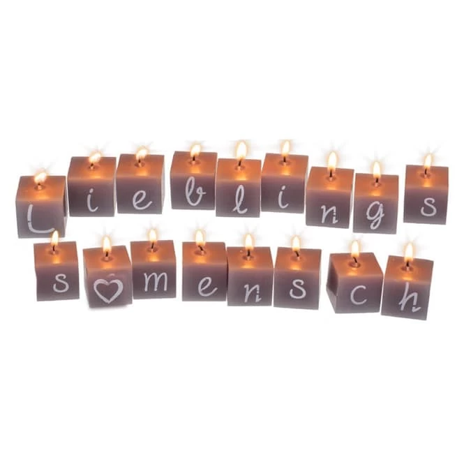 Out Of The Blue Kerzen - Lieblingsmensch - Ca. 3 X 3 X 3 Cm - 16-teilig - 1 Set 5 Out Of The Blue Kerzen - Lieblingsmensch - Ca. 3 X 3 X 3 Cm - 16-teilig - 1 Set – Bild 5